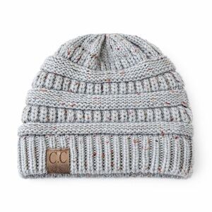 C.C Speckled Gray Knit Beanie